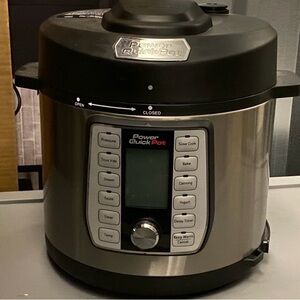 Black and Silver Pressure Cooker